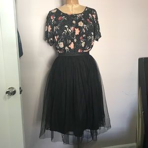 City Chic Princess Pleat Tulle Midi Skirt S/16 NWT